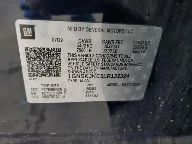 2020 CHEVROLET SUBURBAN K1500 PREMIER  