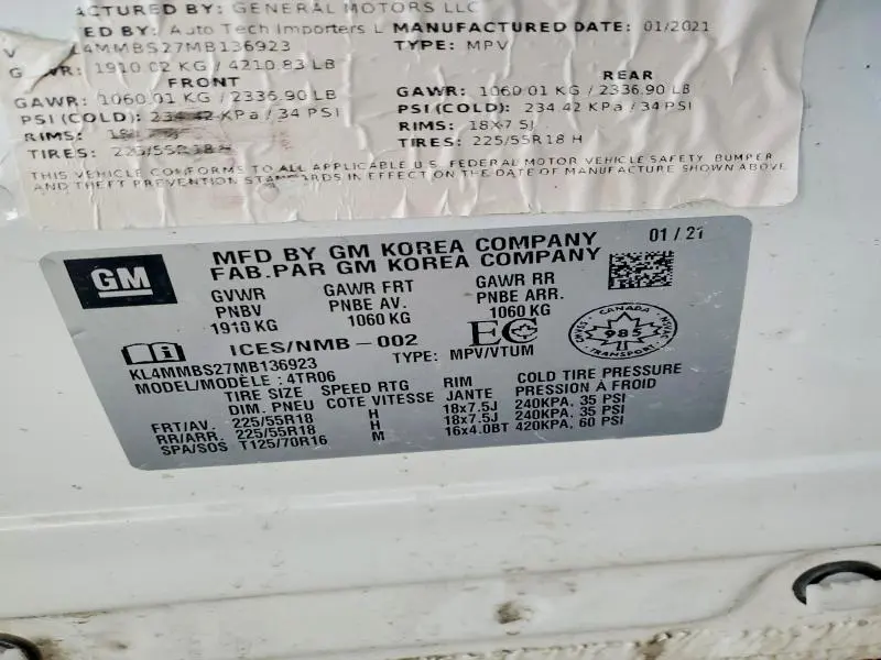 2021 BUICK ENCORE GX PREFERRED  