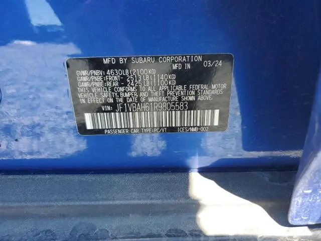 2024 SUBARU WRX   