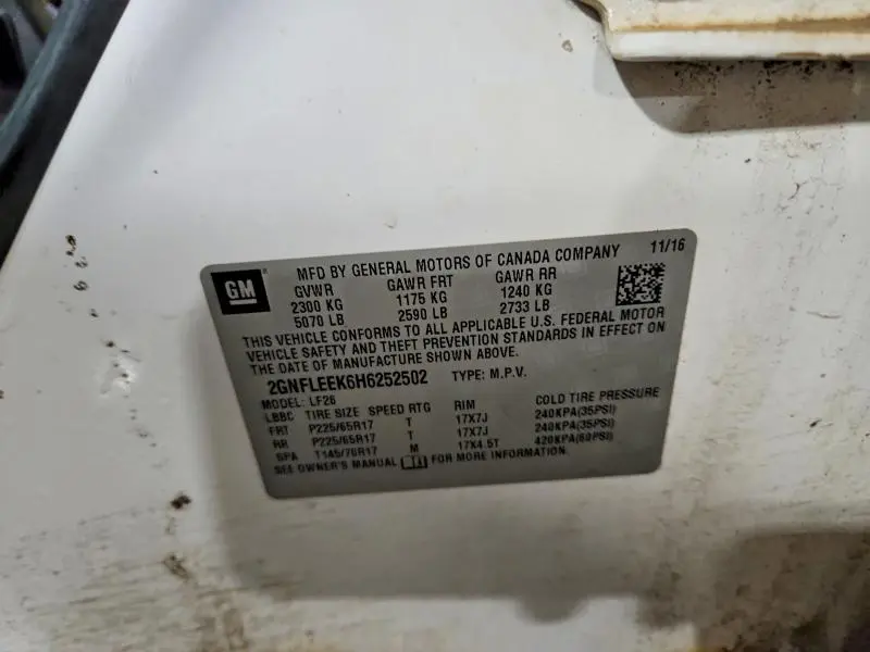 2017 CHEVROLET EQUINOX LS  