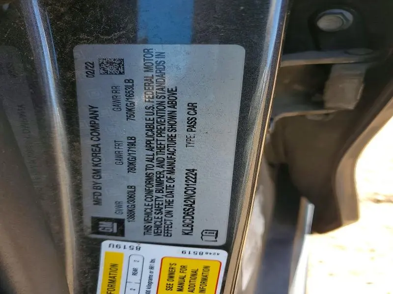 2022 CHEVROLET SPARK 1LT  