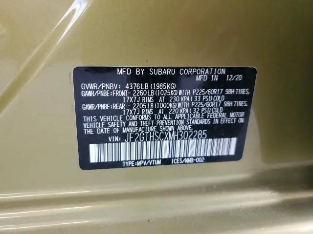 2021 SUBARU CROSSTREK SPORT