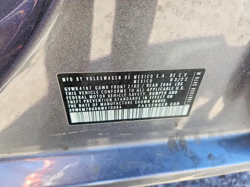 2022 VOLKSWAGEN JETTA SE  