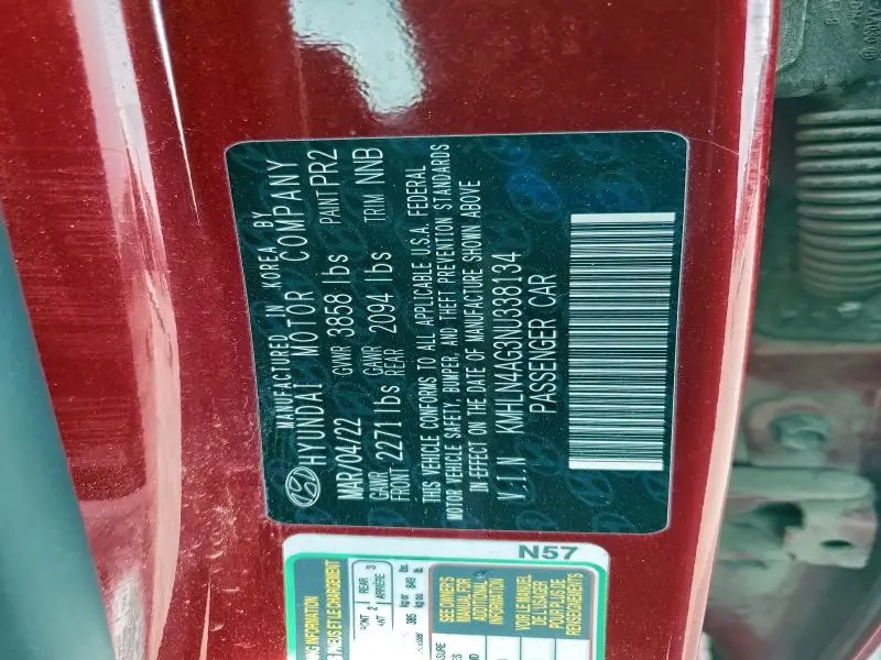 2022 HYUNDAI ELANTRA SEL  