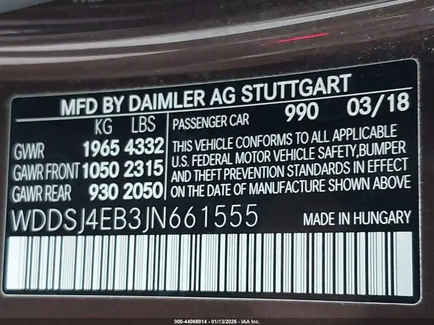 2018 MERCEDES-BENZ CLA 250  