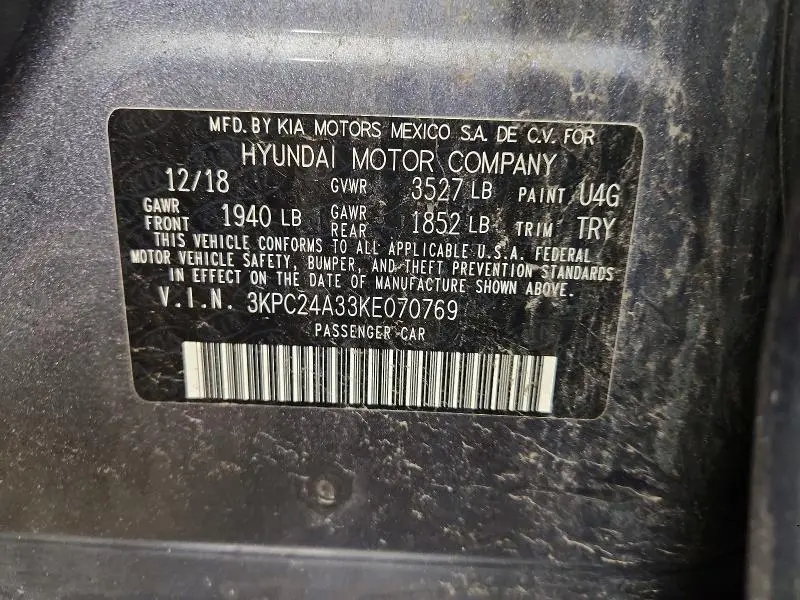 2019 HYUNDAI ACCENT SE  