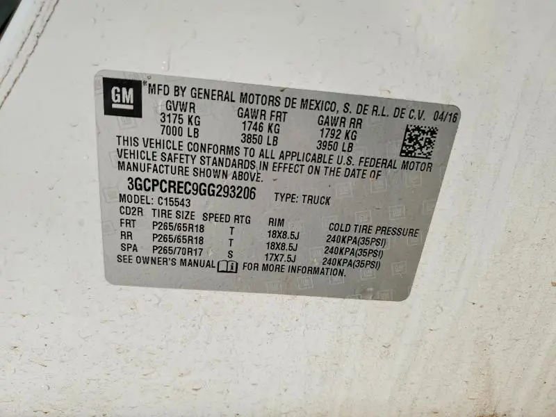 2016 CHEVROLET SILVERADO C1500 LT  