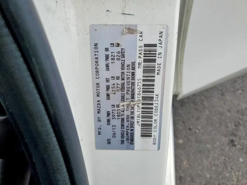 2013 MAZDA 3 I  
