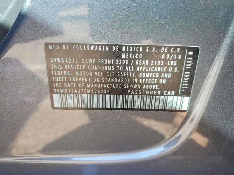 2014 VOLKSWAGEN JETTA   