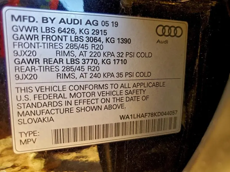 2019 AUDI Q7 PREMIUM PLUS  