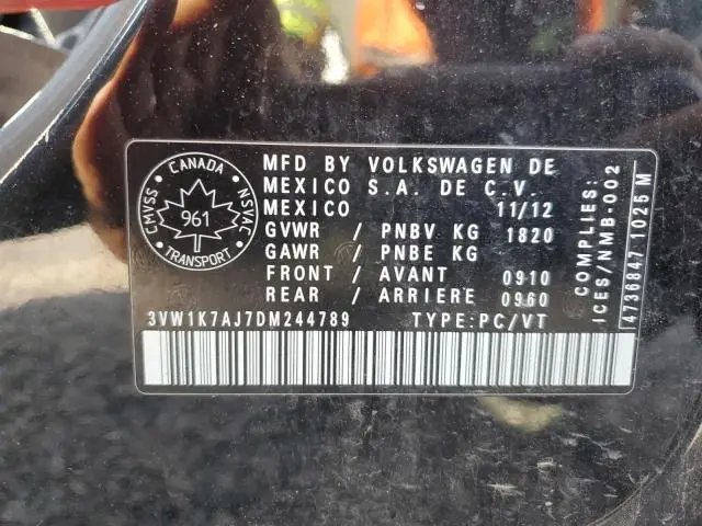 2013 VOLKSWAGEN JETTA BASE  