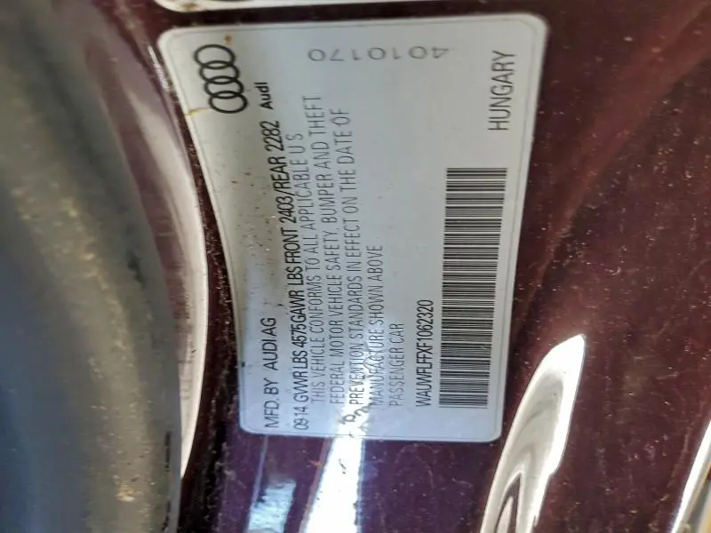 2015 AUDI A3 PRESTIGE S-LINE  