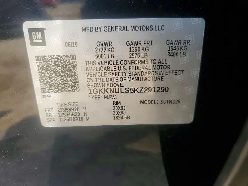 2019 GMC ACADIA SLT-1  
