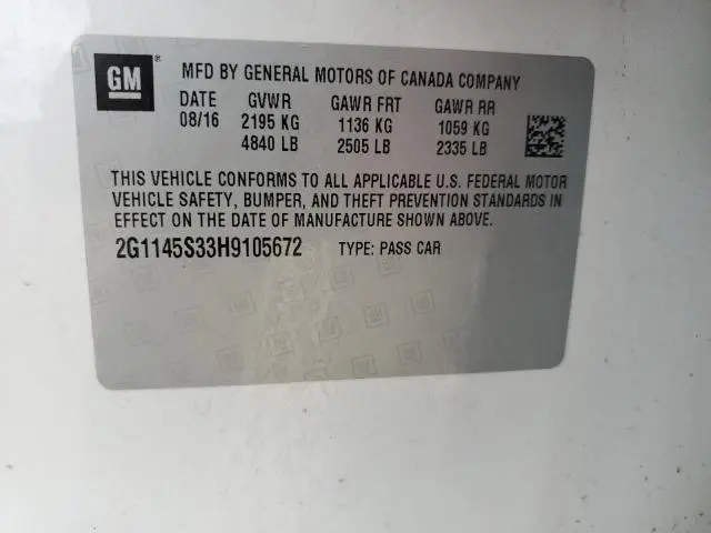 2017 CHEVROLET IMPALA PREMIER