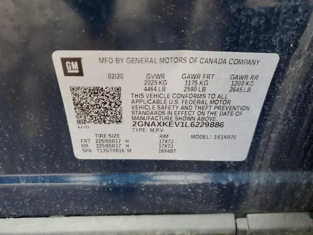 2020 CHEVROLET EQUINOX LT  