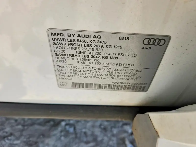 2018 AUDI Q5 PREMIUM PLUS  