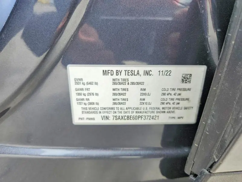 2023 TESLA MODEL X   