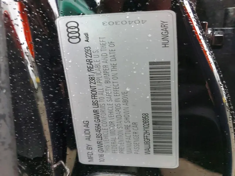 2017 AUDI A3 PREMIUM PLUS  