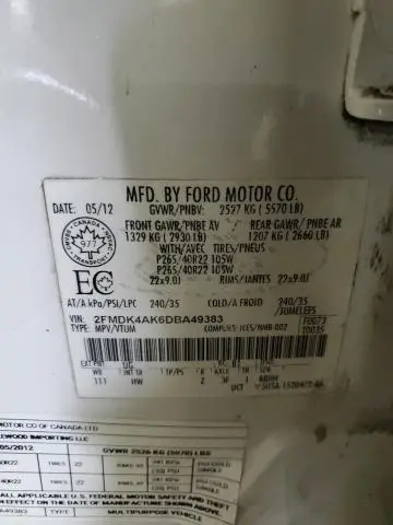2013 FORD EDGE SPORT  