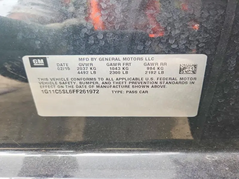 2015 CHEVROLET MALIBU 1LT  