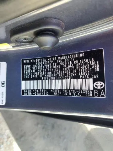 2018 TOYOTA COROLLA L