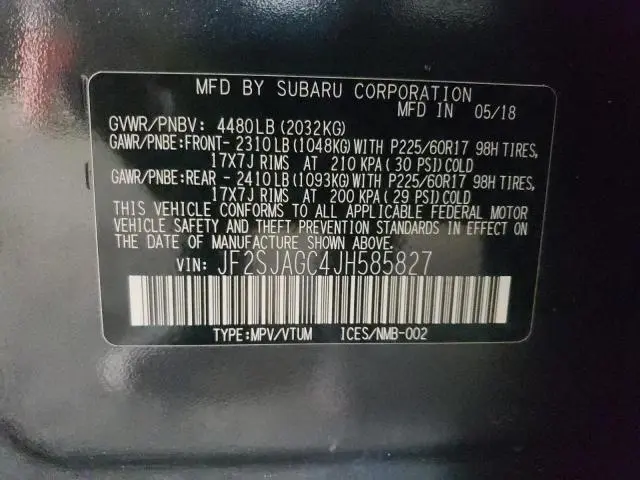 2018 SUBARU FORESTER 2.5I PREMIUM  