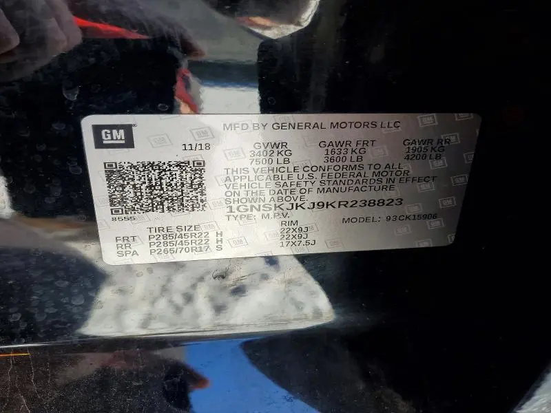 2019 CHEVROLET SUBURBAN K1500 PREMIER  