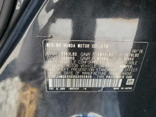 2016 HONDA FIT LX  
