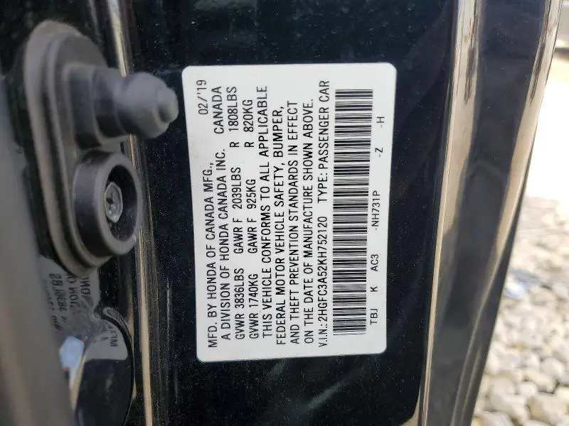 2019 HONDA CIVIC SI  