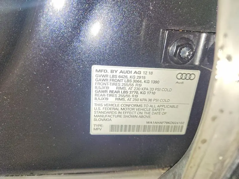 2019 AUDI Q7 PREMIUM  