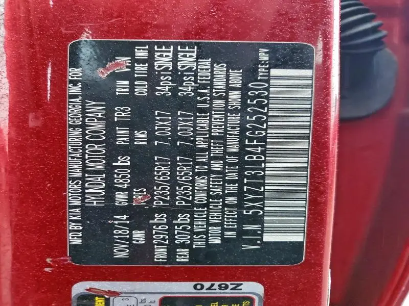 2015 HYUNDAI SANTA FE SPORT   