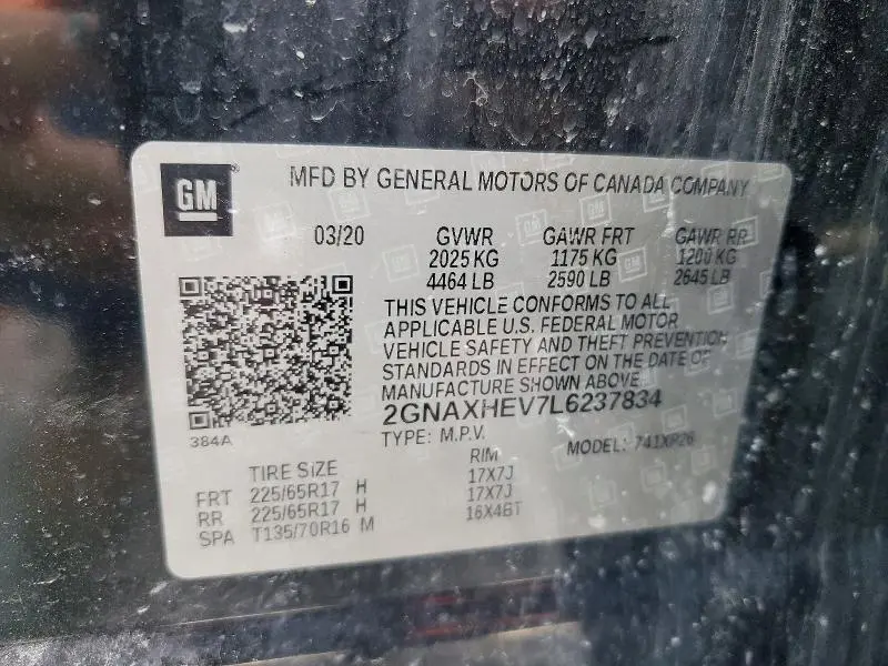 2020 CHEVROLET EQUINOX LS  