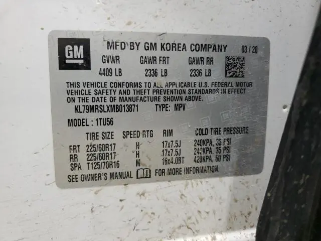 2021 CHEVROLET TRAILBLAZER LT  