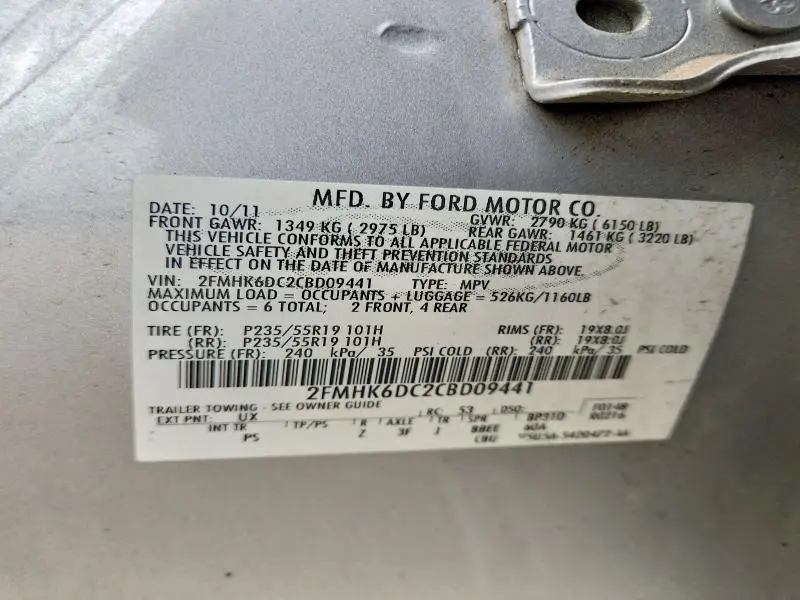 2012 FORD FLEX LIMITED  