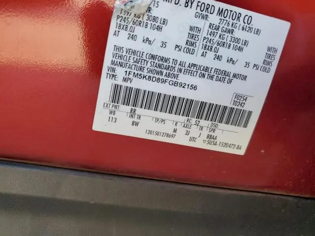 2015 FORD EXPLORER XLT  