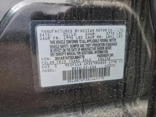 2013 NISSAN SENTRA S  