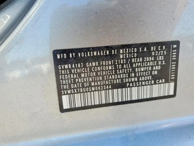 2025 VOLKSWAGEN JETTA S  