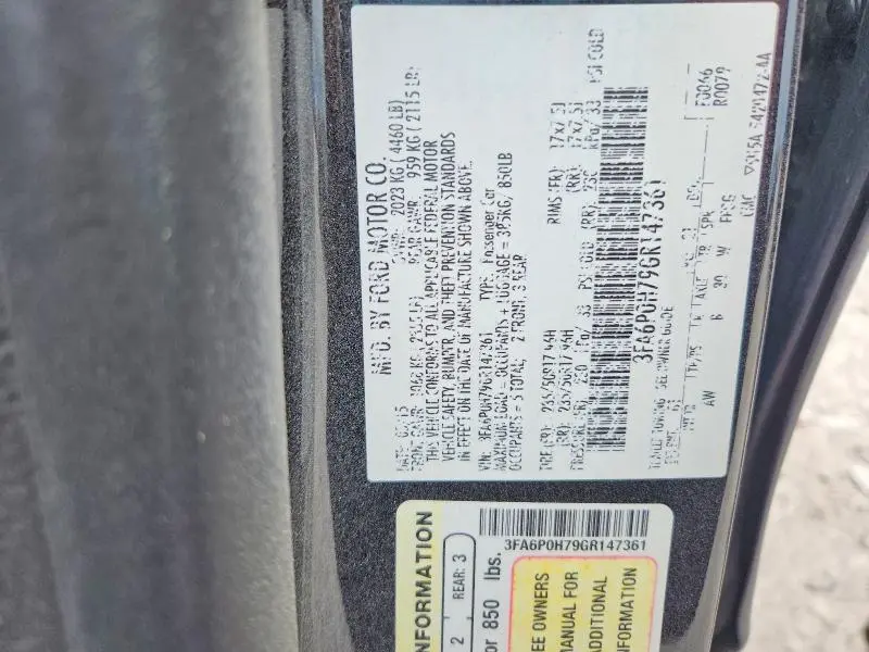 2016 FORD FUSION SE  