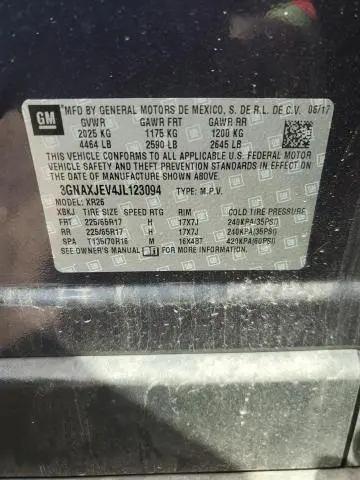 2018 CHEVROLET EQUINOX LT  