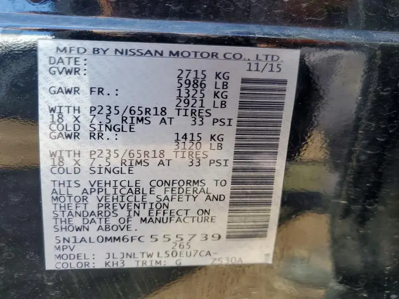 2015 INFINITI QX60 BASE  
