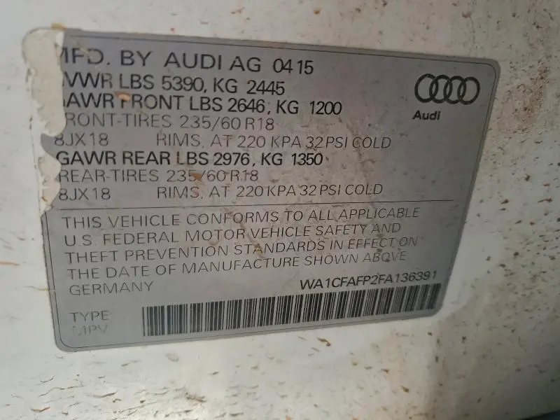 2015 AUDI Q5 PREMIUM  