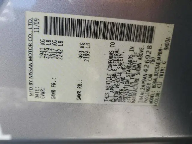 2010 NISSAN ALTIMA BASE  