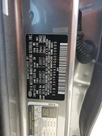 2016 KIA SORENTO LX  
