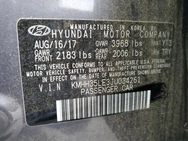 2018 HYUNDAI ELANTRA GT   