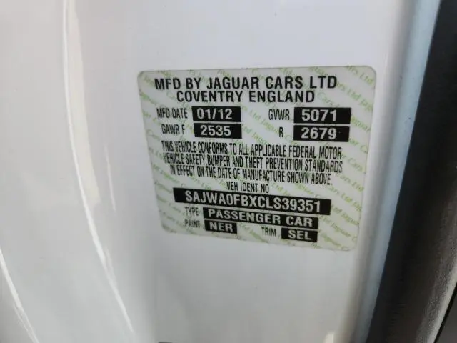 2012 JAGUAR XF   