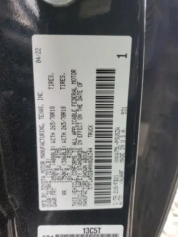 2022 TOYOTA TUNDRA CREWMAX SR  