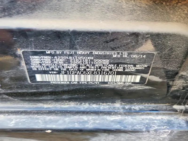 2014 SUBARU IMPREZA PREMIUM  
