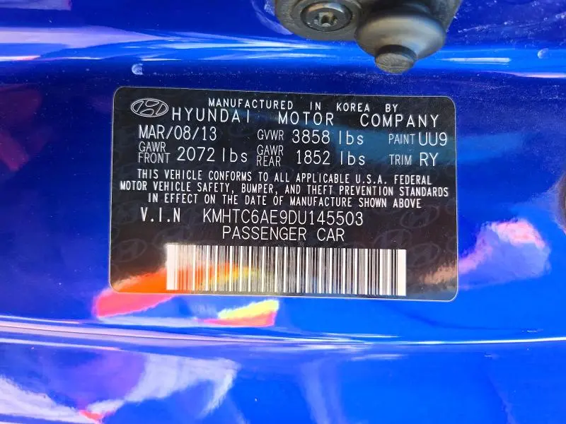 2013 HYUNDAI VELOSTER TURBO  