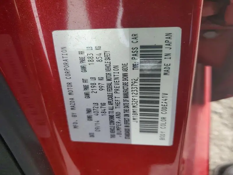 2015 MAZDA 3 GRAND TOURING  