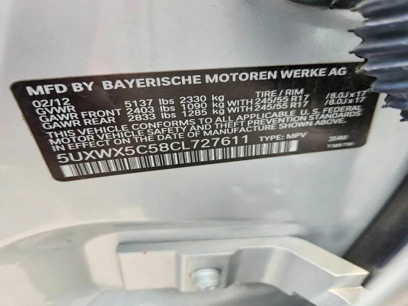 2012 BMW X3 XDRIVE28I  